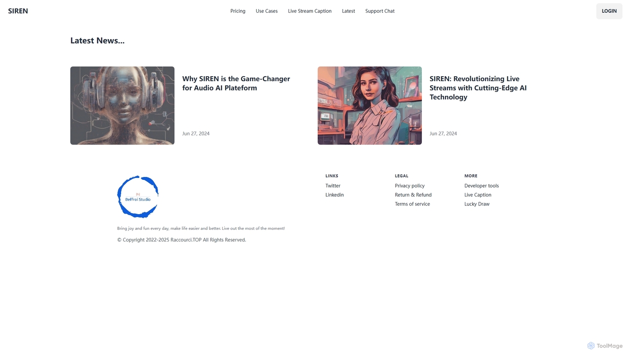 Latest updates of SIREN | Audio AI platform for SIREN