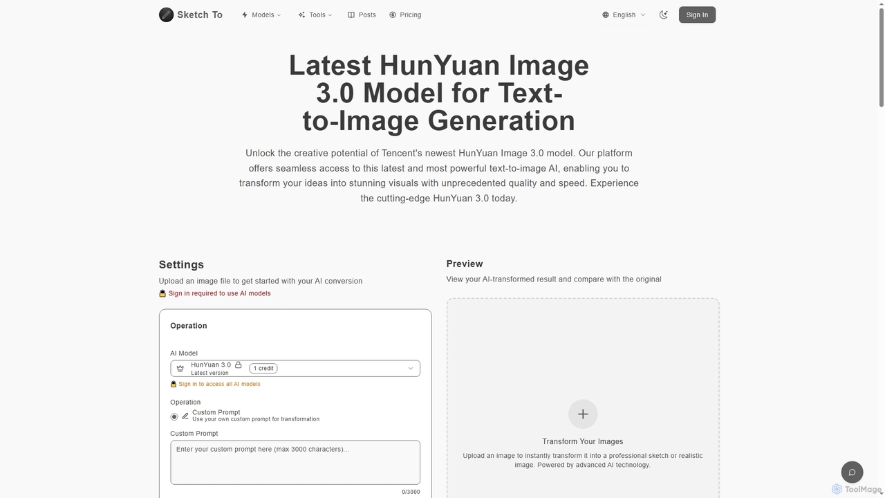 HunYuan Image 3.0: Latest AI Text-to-Image Generator | Sketchto for Sketch To