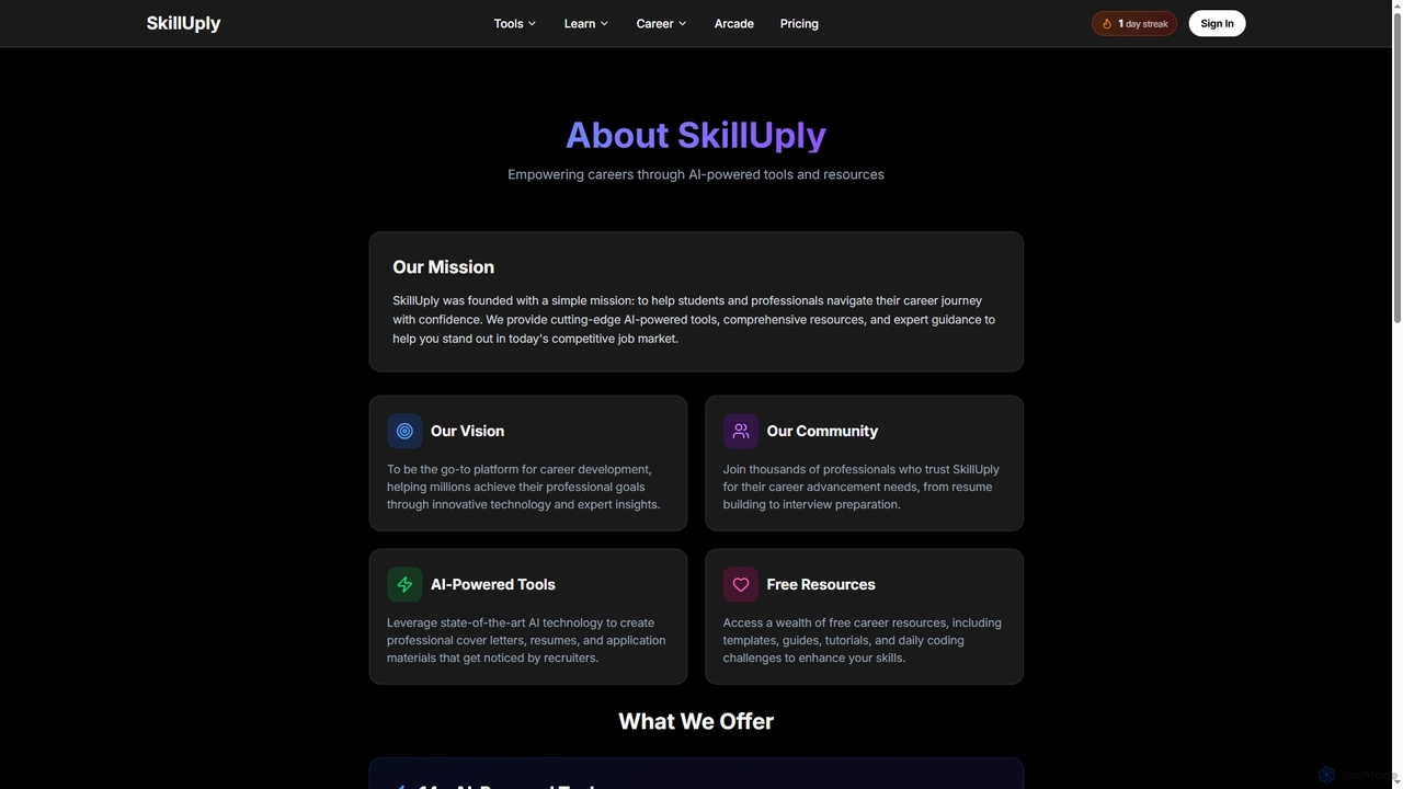 SkillUply - Free AI Career Tools | Resume Builder & Cover Letter Generator for SkillUply