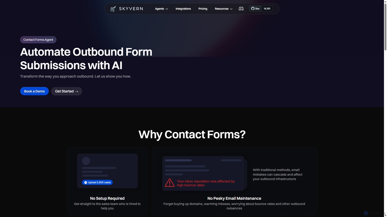 Contact Form Automation | AI Browser Automation | Skyvern for Skyvern