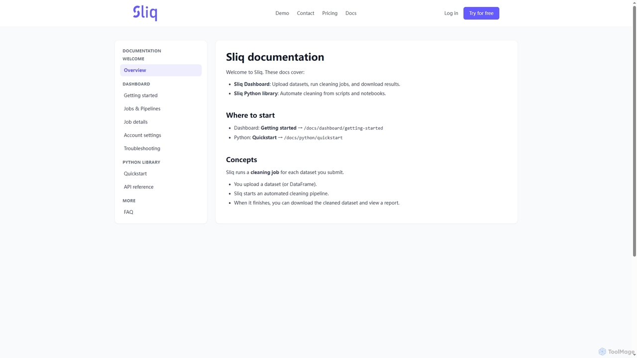 Sliq Documentation · Overview for Sliq