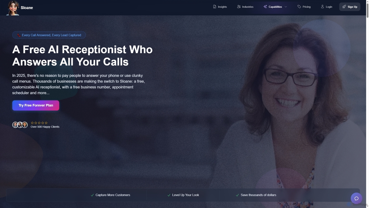 A Free AI Receptionist That Answers All Your Calls for Sloane