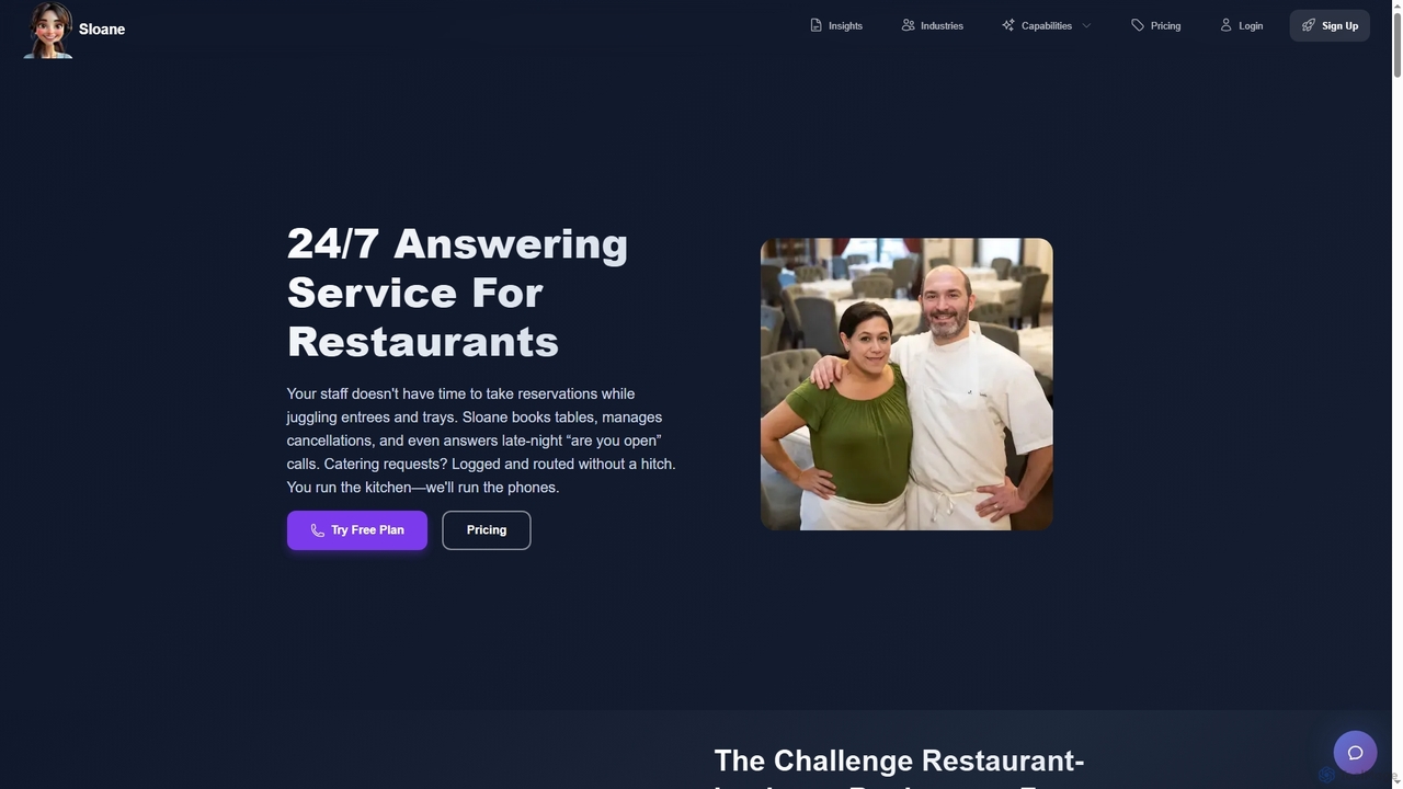 24/7 Answering Service For Restaurants for Sloane