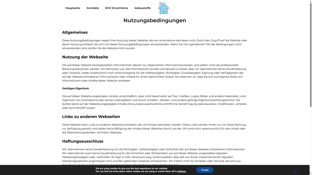 Geschäftsbedingungen – Smartdonna for Smartdonna
