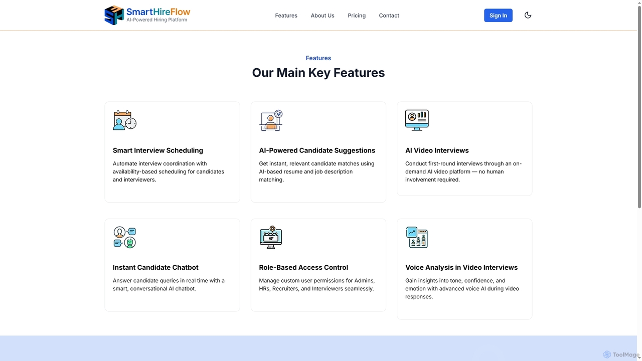 SmartHireFlow AI — Automate Hiring Process with AI-Powered Screening & Interviews for SmartHireFlow