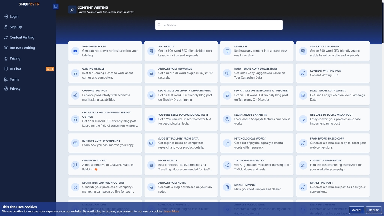 AI Content Writing Assistance for Article Writing | SnapRytr for SnapRytr