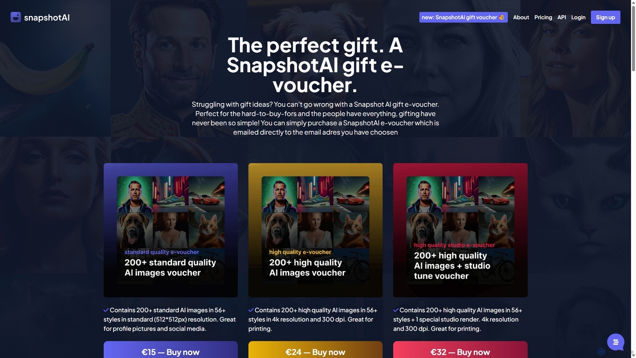 SnapshotAI - The perfect gift. A SnapshotAI gift e-voucher for SnapshotAI