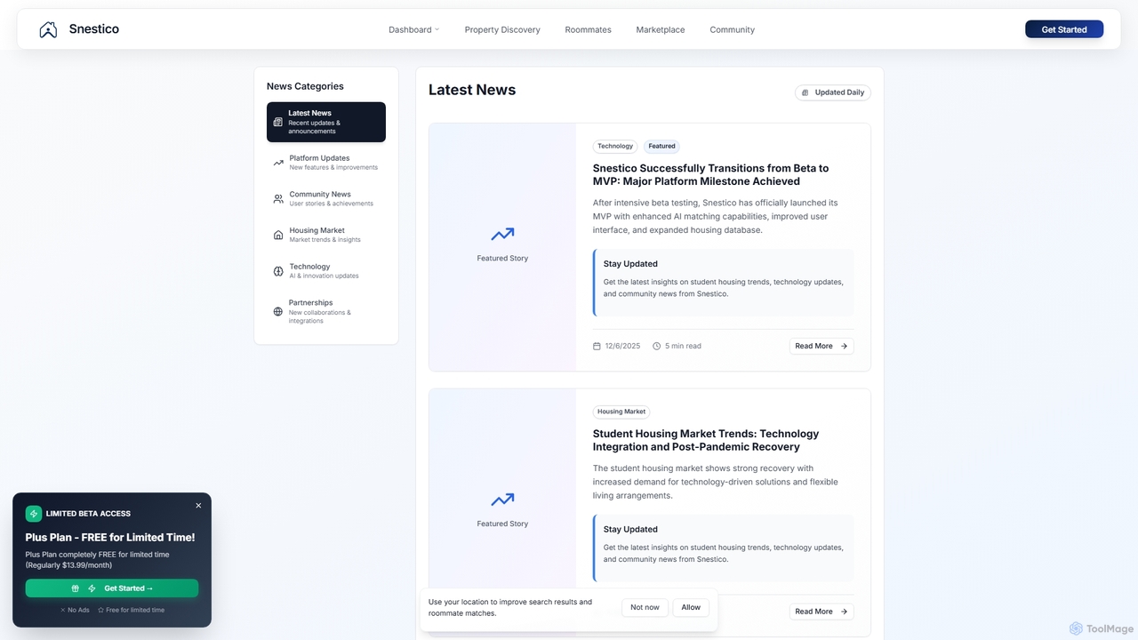 Snestico | News & Updates - Platform Updates & Housing Industry News for Snestico