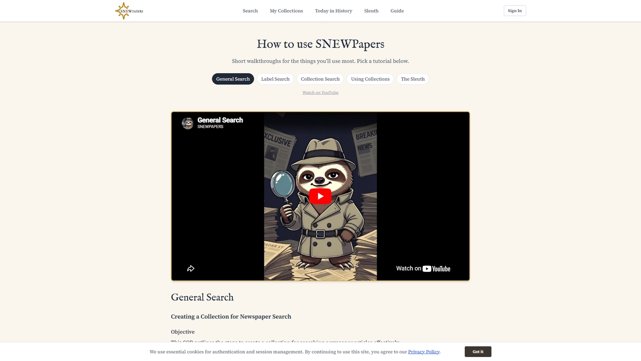 Guide — Snewpapers for SNEWPapers