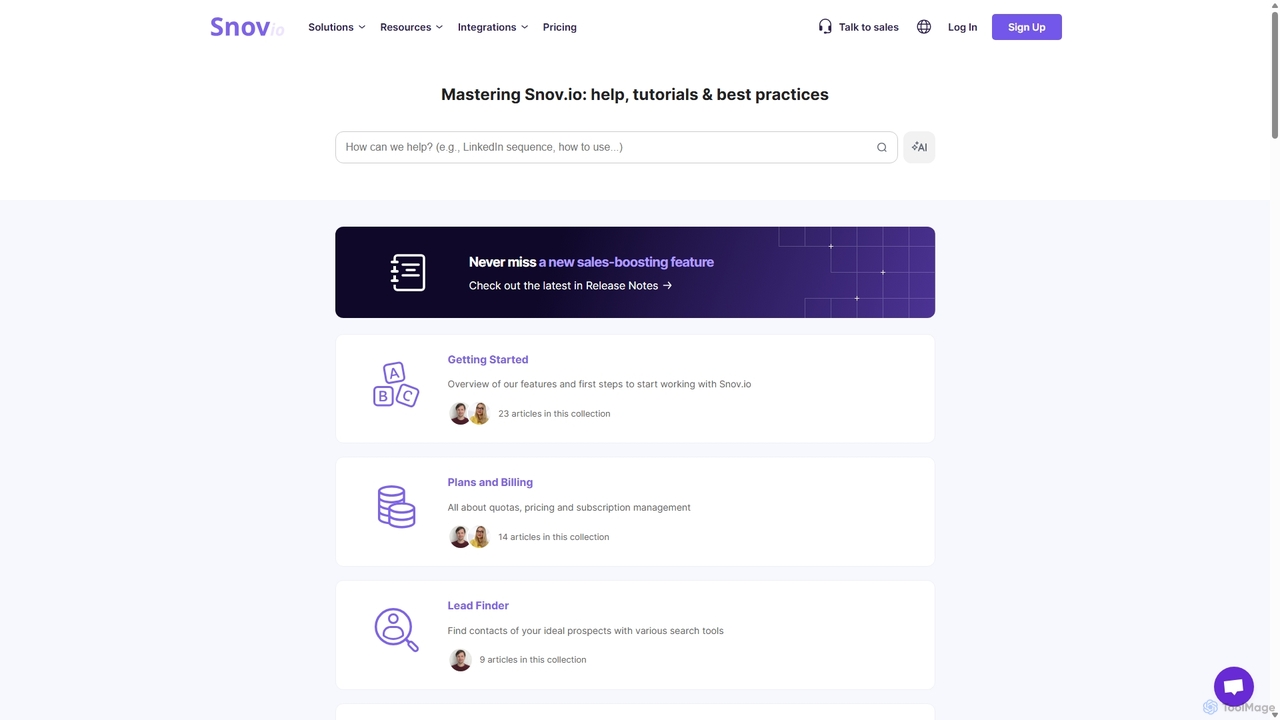 Snov.io Knowledgebase for Snov.io