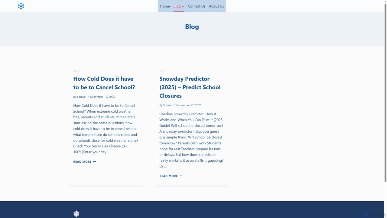 Blog - Snow Day Calculator for SnowdayAICalculator