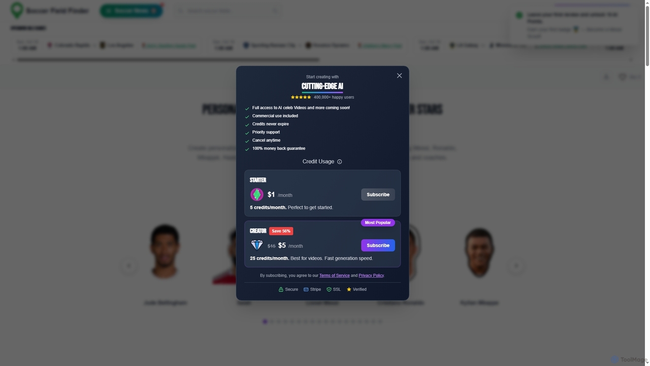 Soccer Star Videos | AI Messages for soccerfieldmap