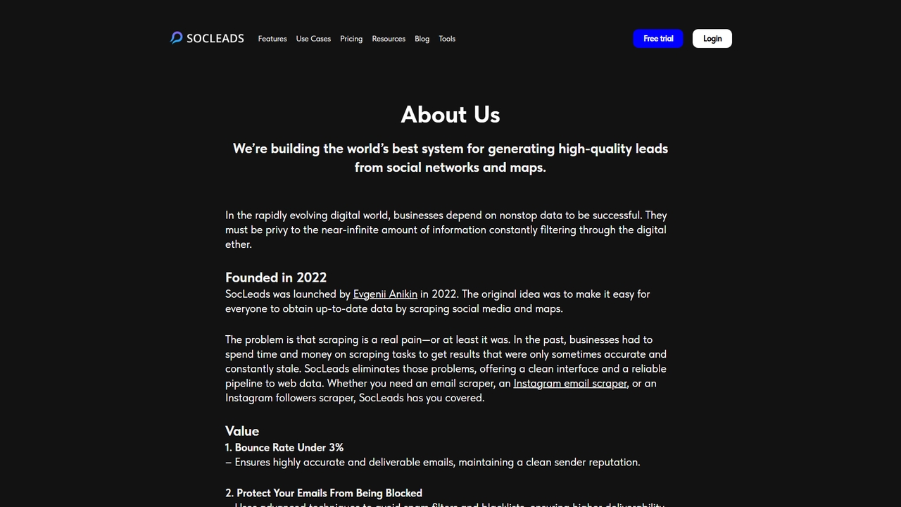 About Us — SocLeads.com Email Scraper & Lead Gen Tool Online for SocLeads