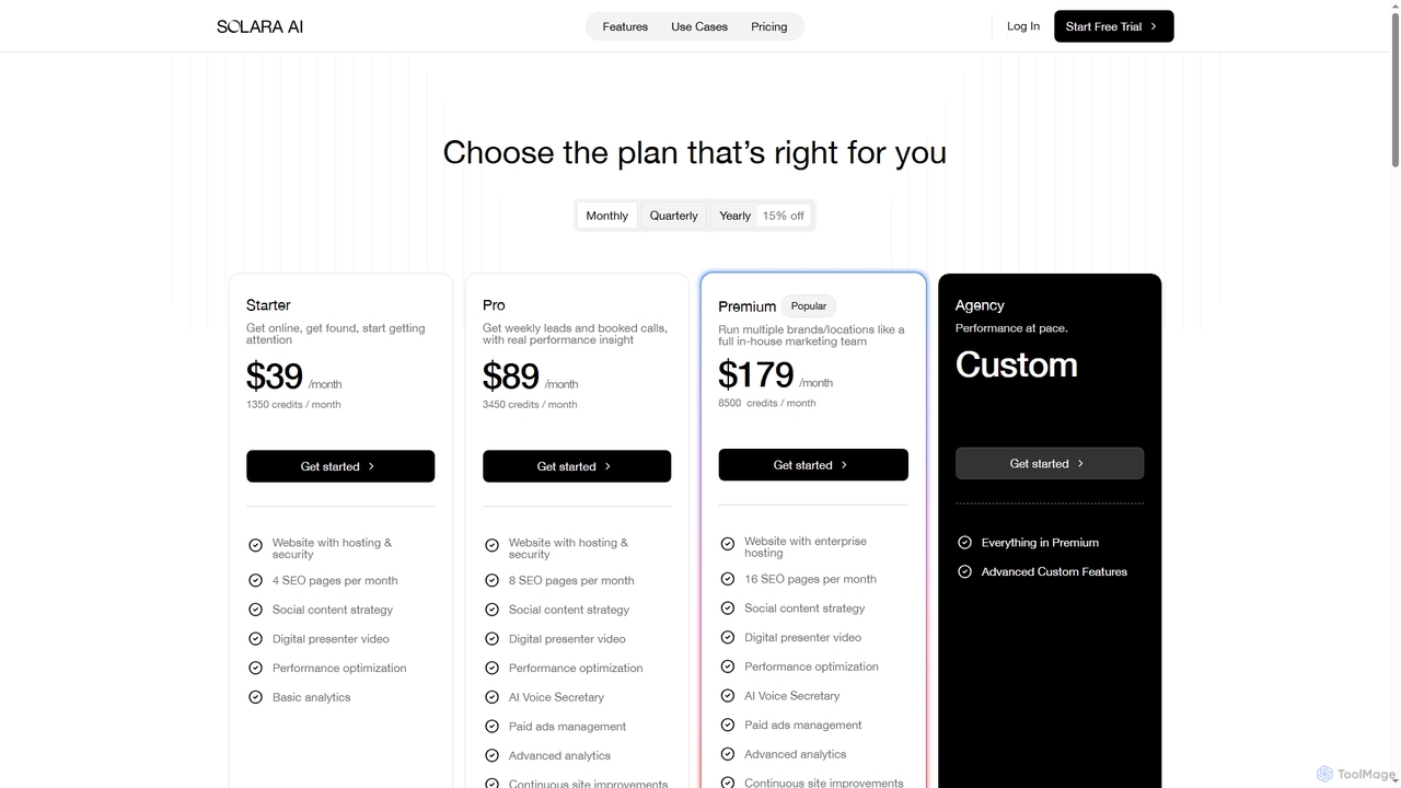 Flexible Pricing for Every Business for Solara