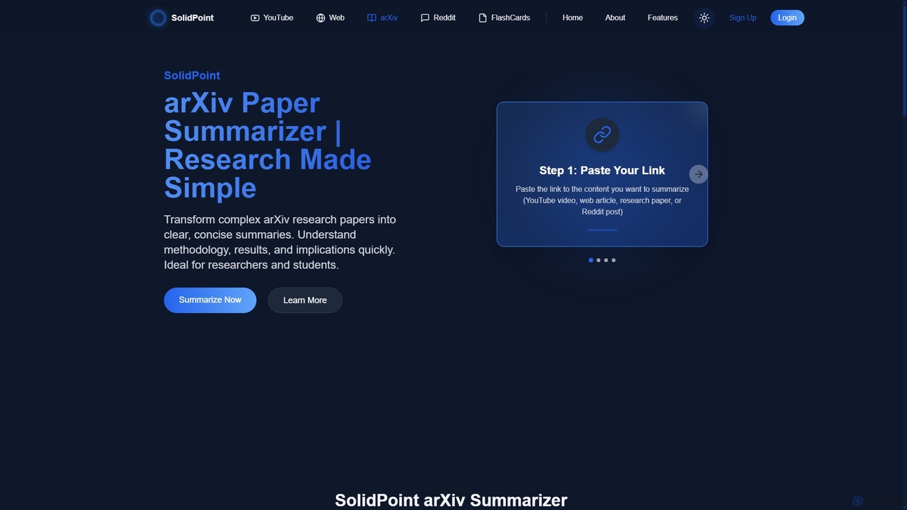 Solidpoint - arXiv Summarizer for SolidPoint