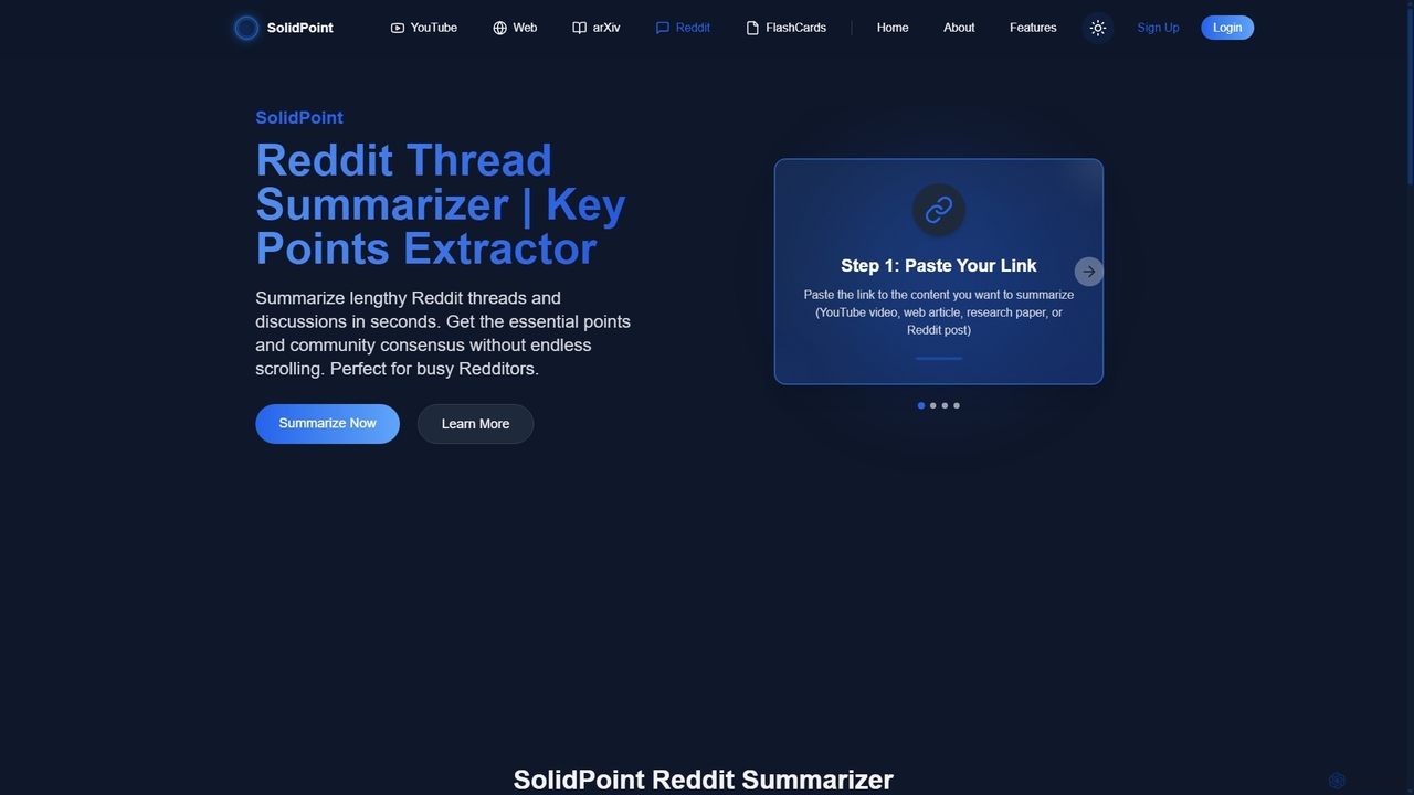 Solidpoint - Reddit Summarizer for SolidPoint