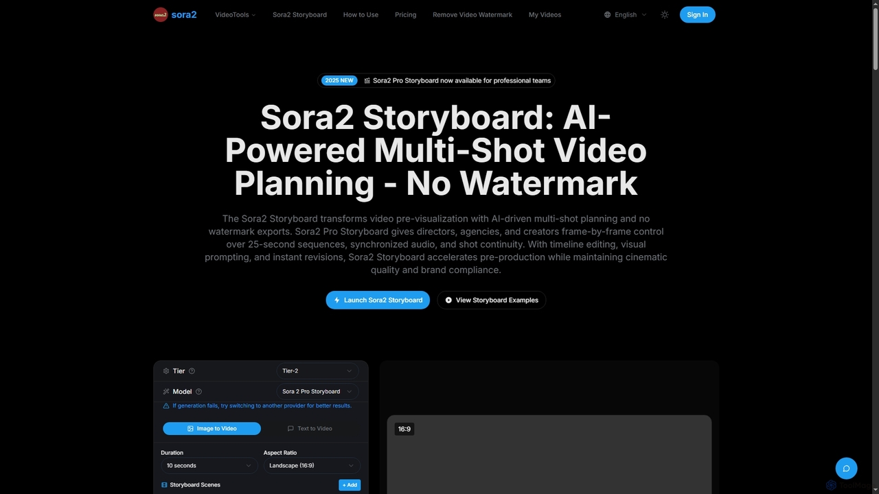 Sora2 Storyboard | AI Multi-Shot Video Planning - No Watermark for Sora2 Video Generator