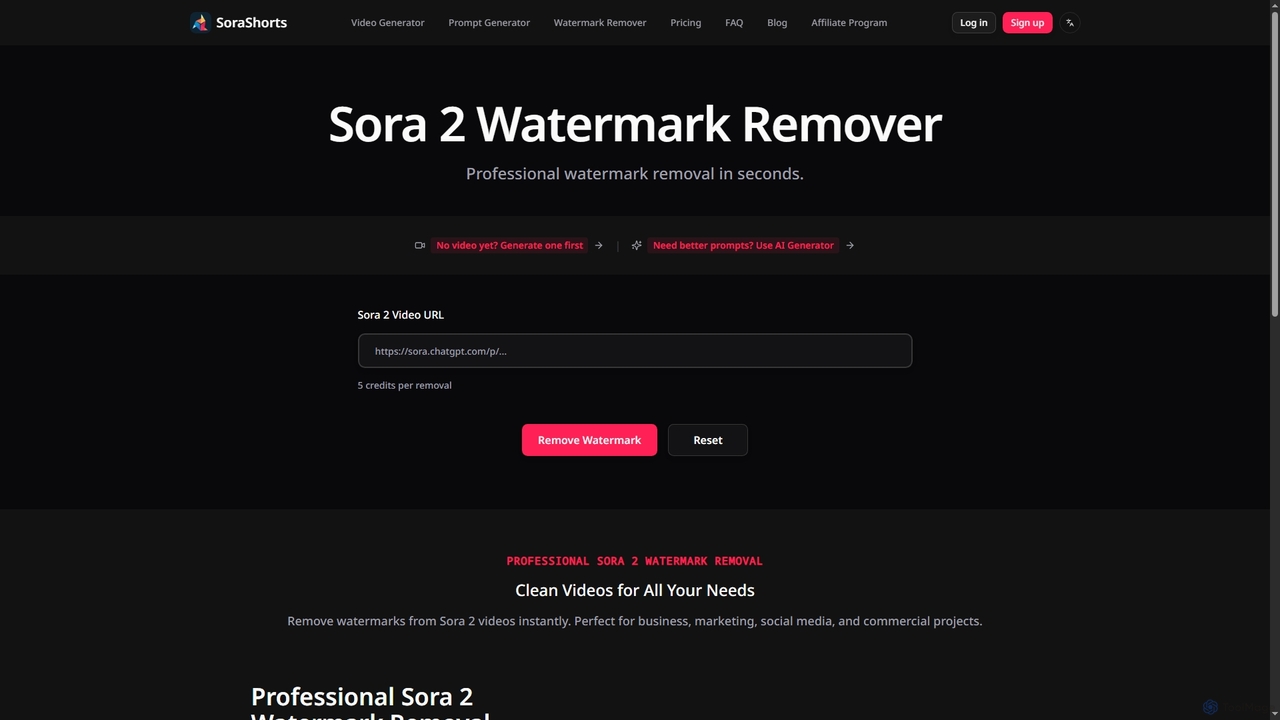 Sora 2 Watermark Remover - SoraShorts for SoraShorts