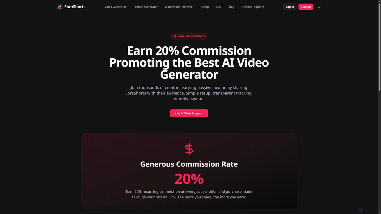 Affiliate Program - Earn 20% Commission | SoraShorts for SoraShorts