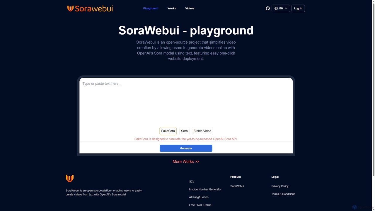 SoraWebui: Open Source Text-to-Video Webui with OpenAI's Sora Model. for SoraWebui