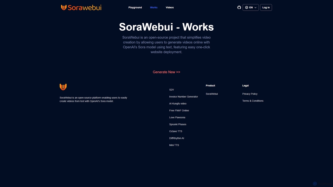 SoraWebui: Open Source Text-to-Video Webui with OpenAI's Sora Model. for SoraWebui