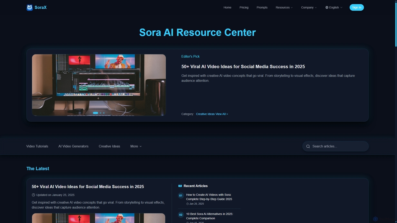 Sora 2 AI Video Generation Guides & Tutorials | SoraX for SoraX