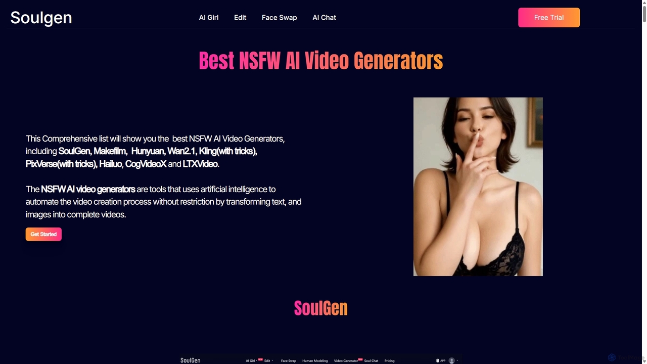 Top NSFW AI Video Generators in 2025 for Soulgen
