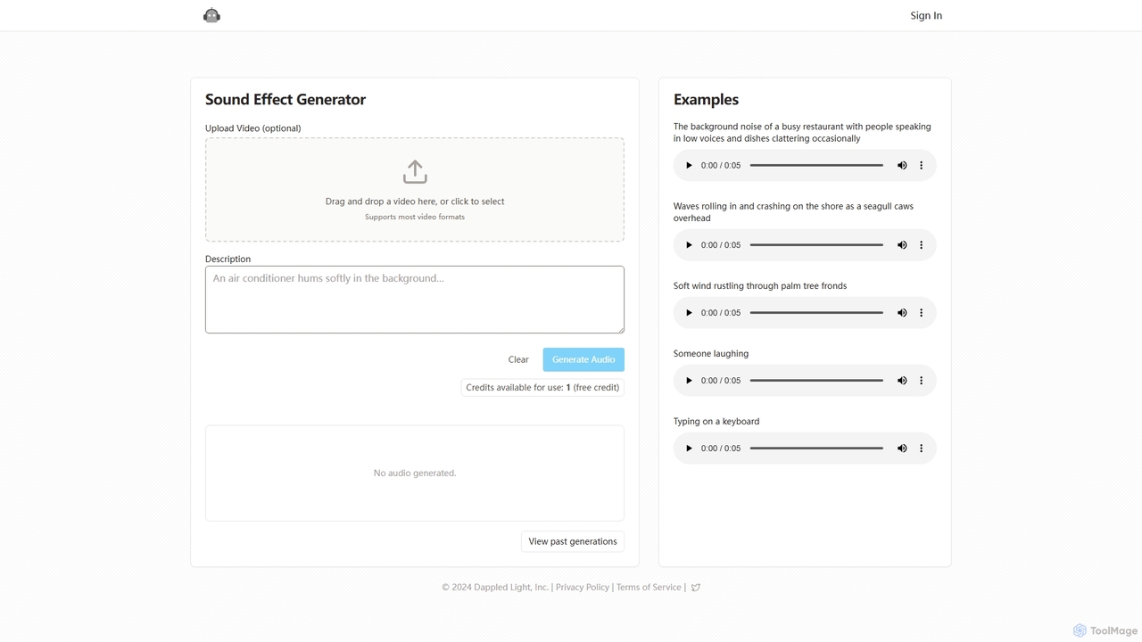 Sound Effect Generator