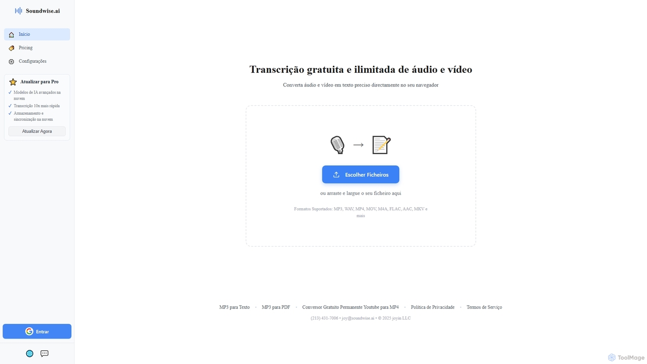 Soundwise.ai - Transcrição ilimitada de áudio e vídeo for Soundwise
