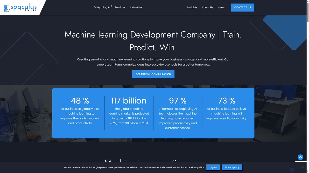 Machine learning Development Company | Train. Predict. Win. - Spaculus Software for Spaculus