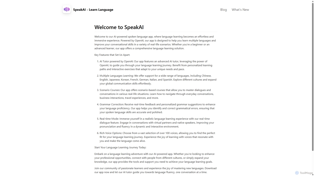 Welcome to SpeakAI - SpeakAI for SpeakAI