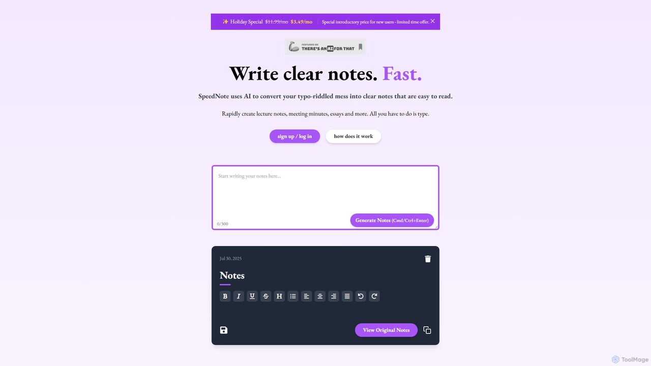 SpeedNote AI