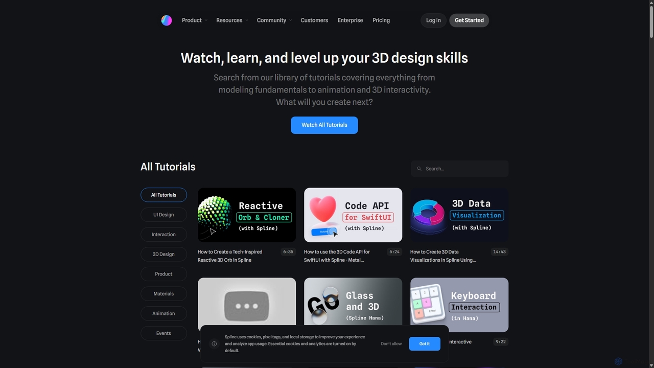 Learn 3D design with free videos and tutorials | Spline Learn Center for Spline
