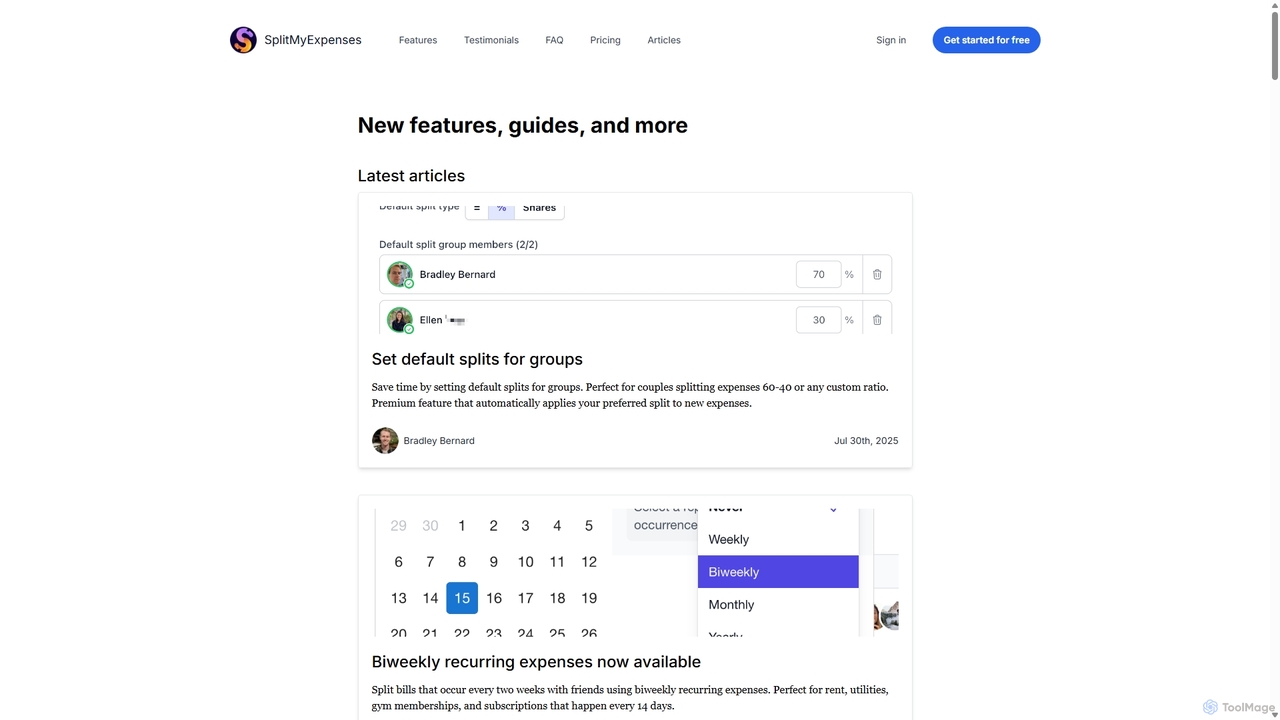 Articles - SplitMyExpenses for SplitMyExpenses