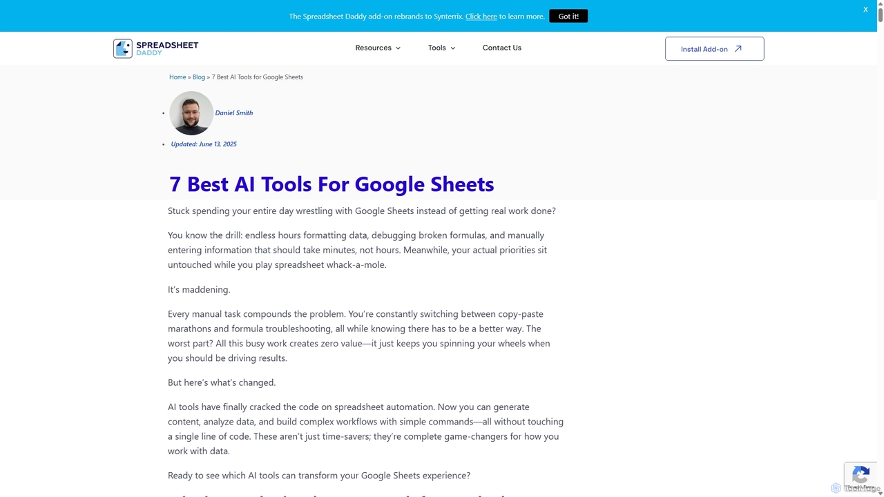 7 Best AI Tools for Google Sheets for Spreadsheet Daddy