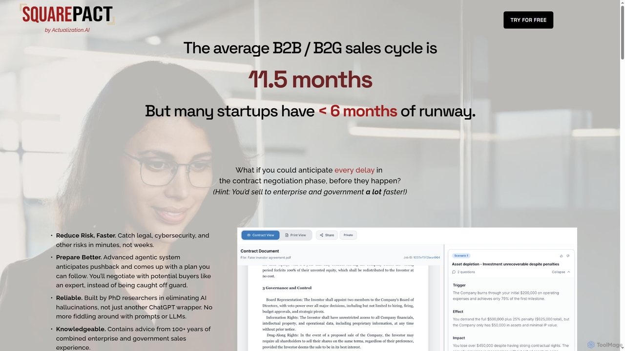 SquarePact — SquarePact Contract AI by Actualization.AI for SquarePact