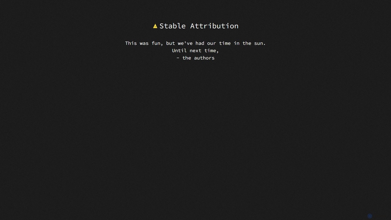Stable Attribution