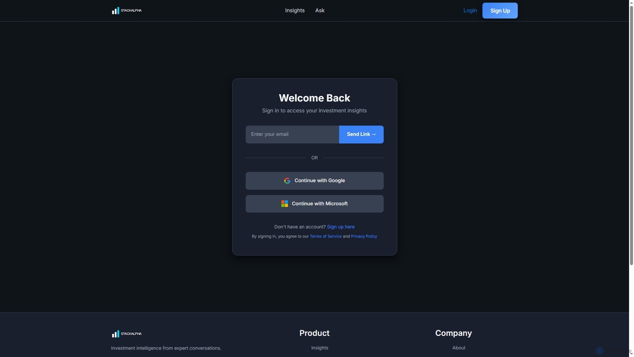 Sign In - StackAlpha for StackAlpha