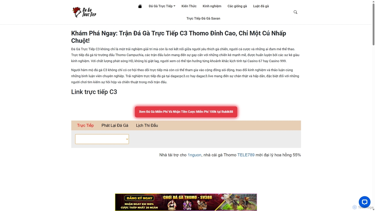 Đá Gà Trực Tiếp C3 Thomo – Xem Ngay Các Trận Đấu Gay Cấn Từ Casino 999 và 67! for StackSpaces