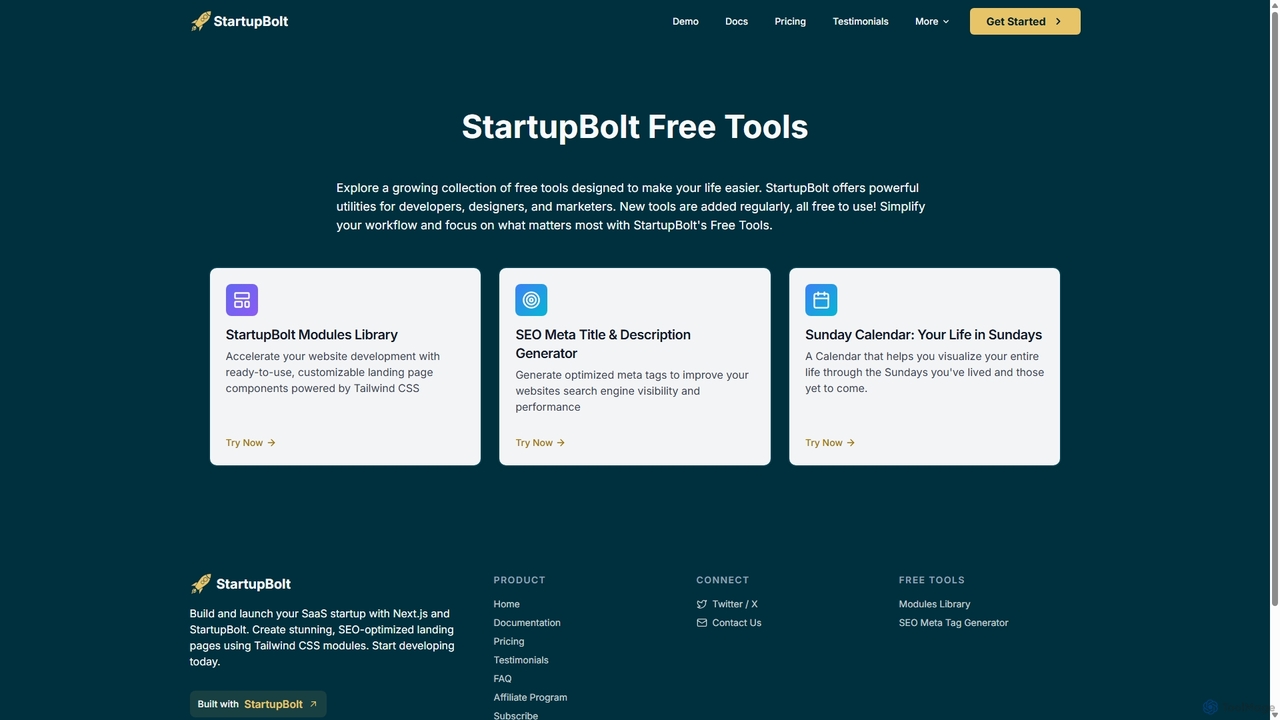 Free Tools for Developers, Designers & Marketers | StartupBolt for StartupBolt