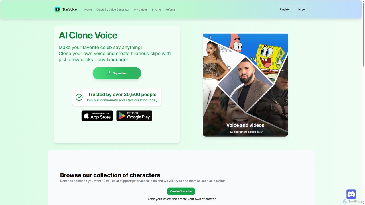 AI Clone Voice for StarVoiceAI