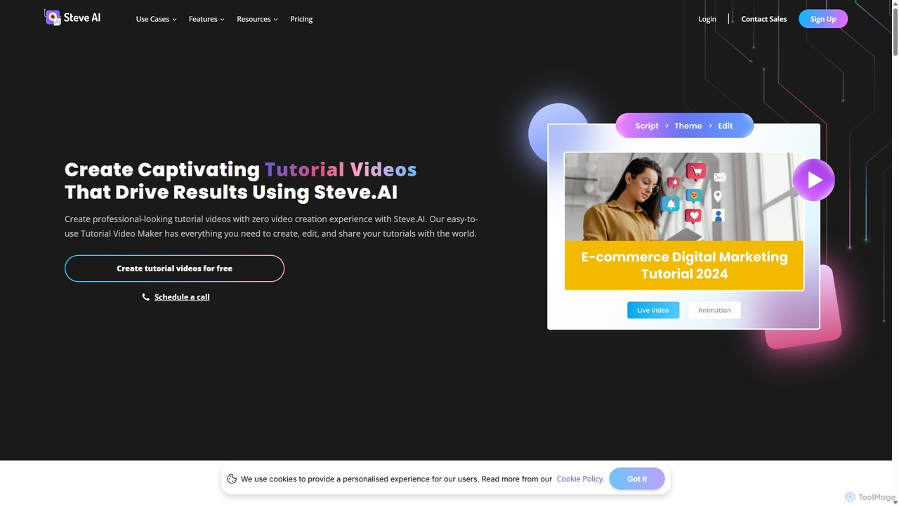 Tutorial Video Maker - Create Engaging How-to Videos Online for Steve AI