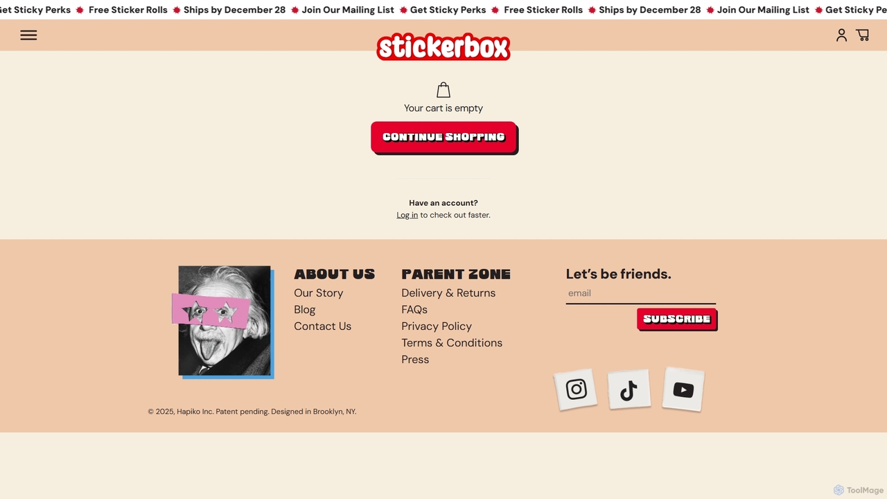Your Shopping Cart for Stickerbox