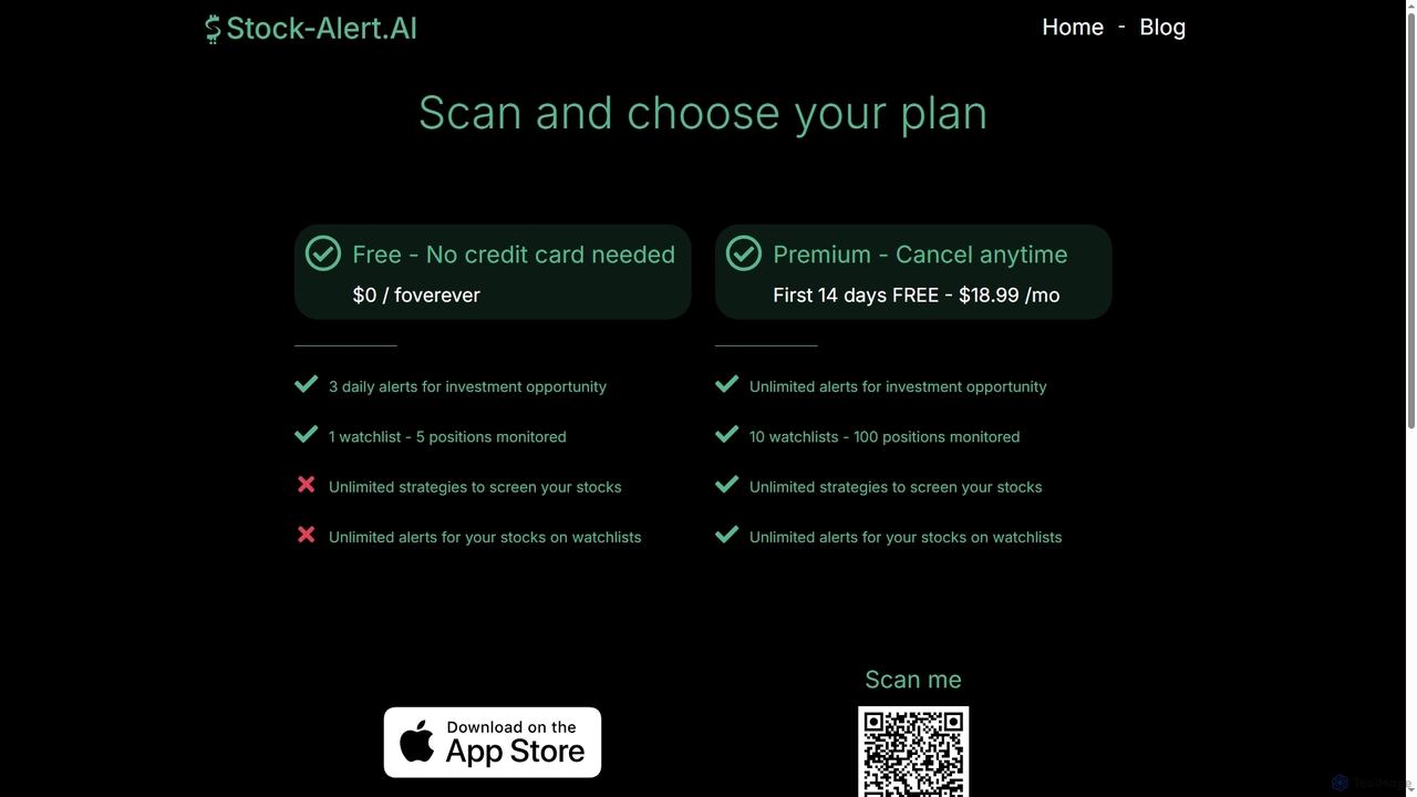 Plans – Stock-Alert.AI for Stock Alert