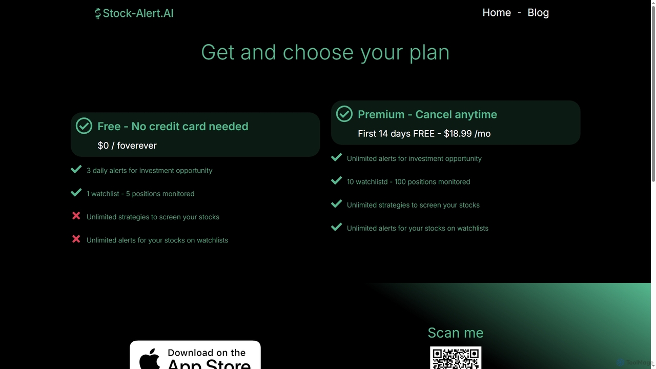 Plan – Stock-Alert.AI for Stock Alert