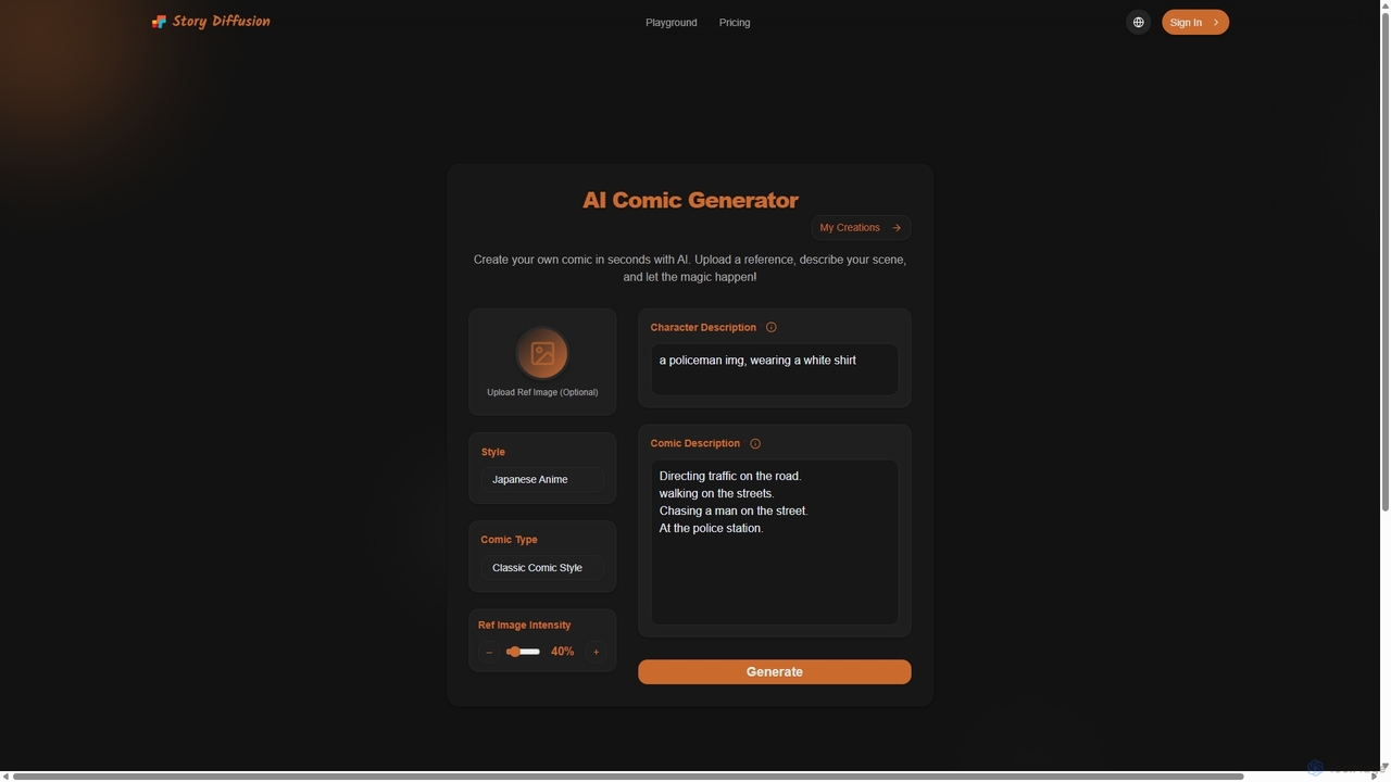 AI Comic Generator for StoryDiffusion