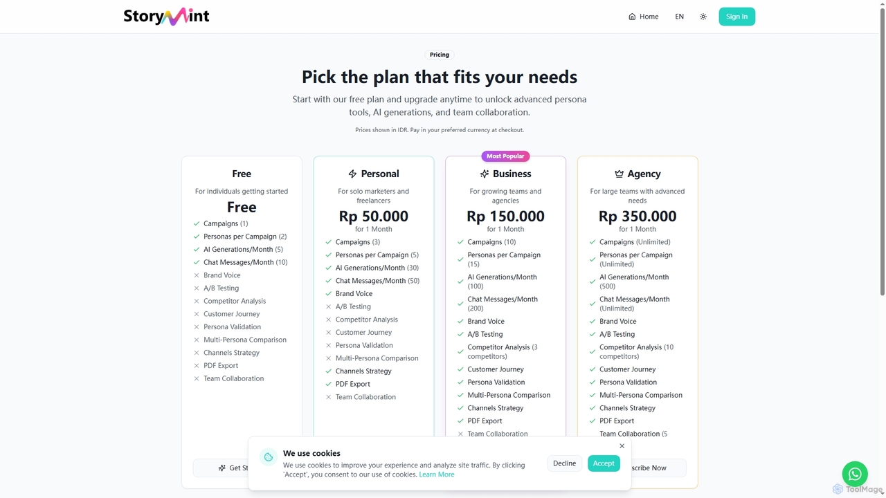 Pricing - StoryMint for StoryMint