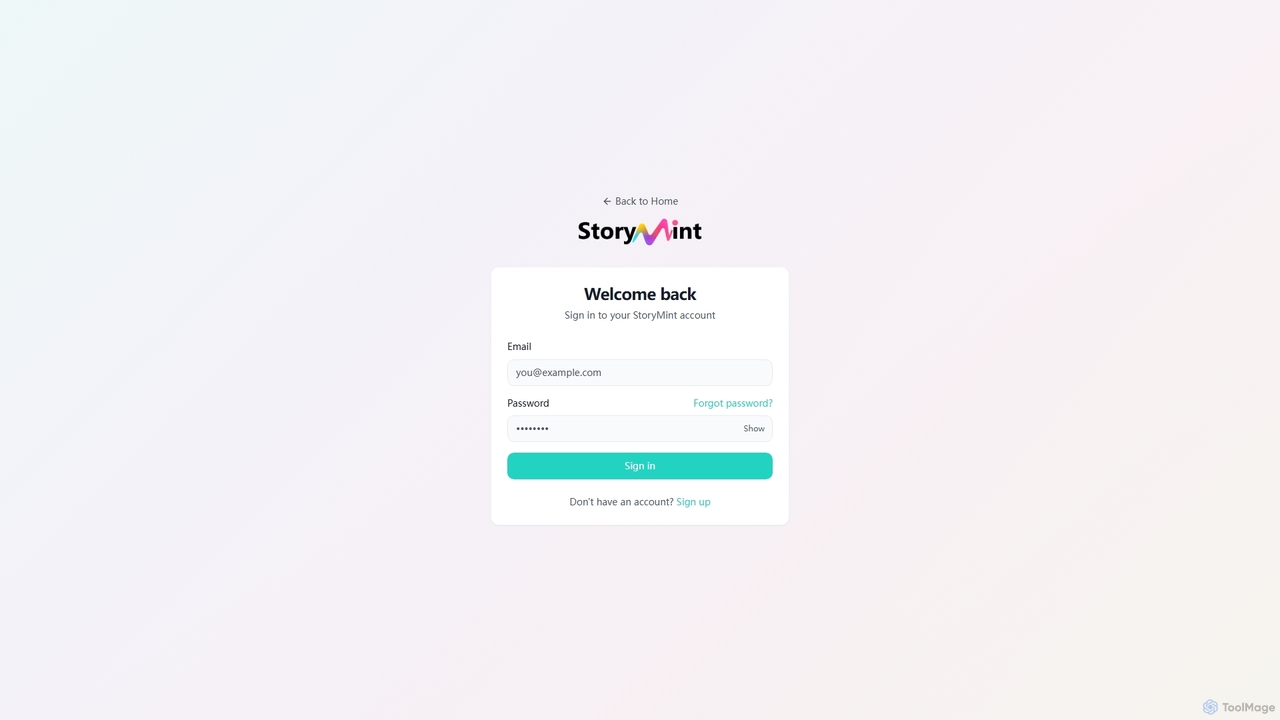 Sign in - StoryMint for StoryMint
