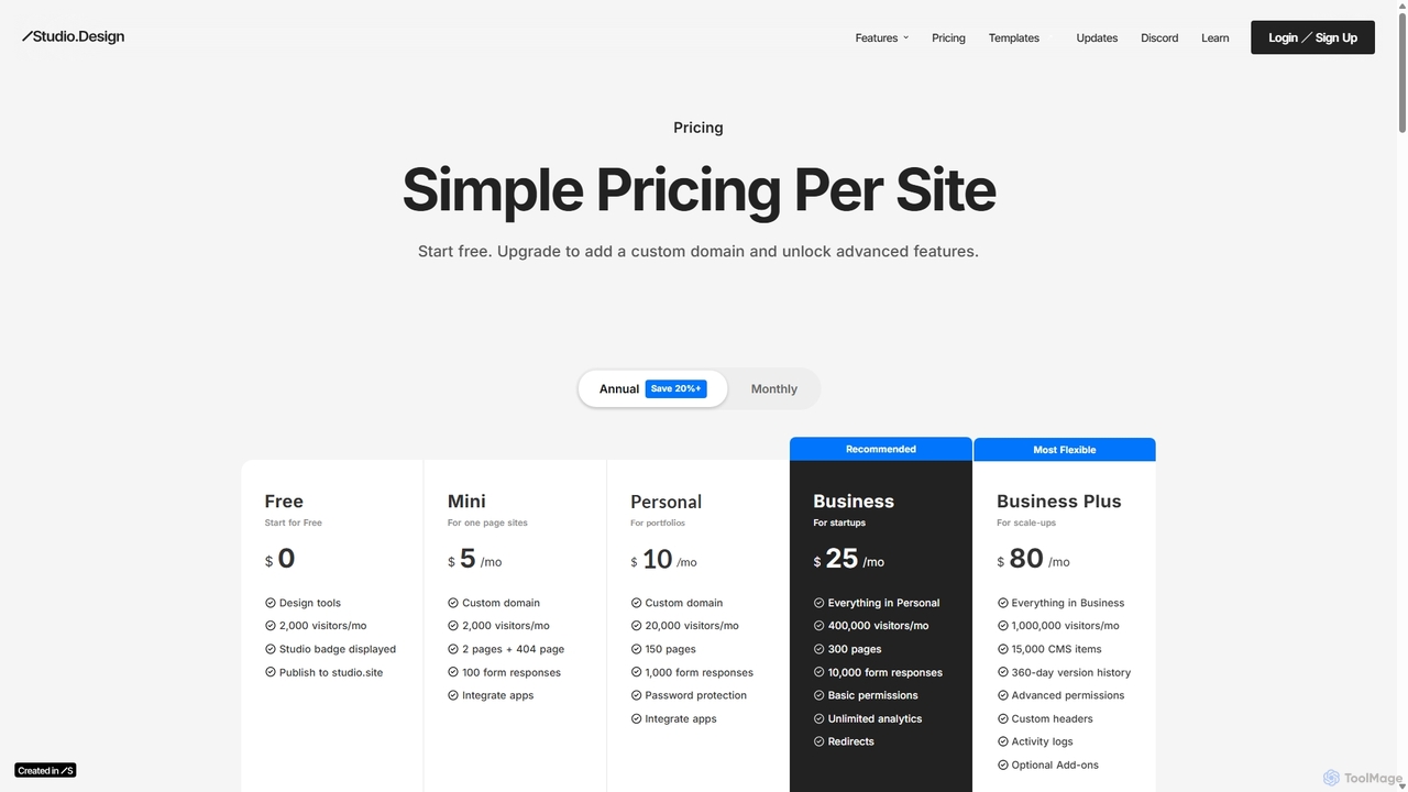 Pricing | STUDIO for Studio.Design