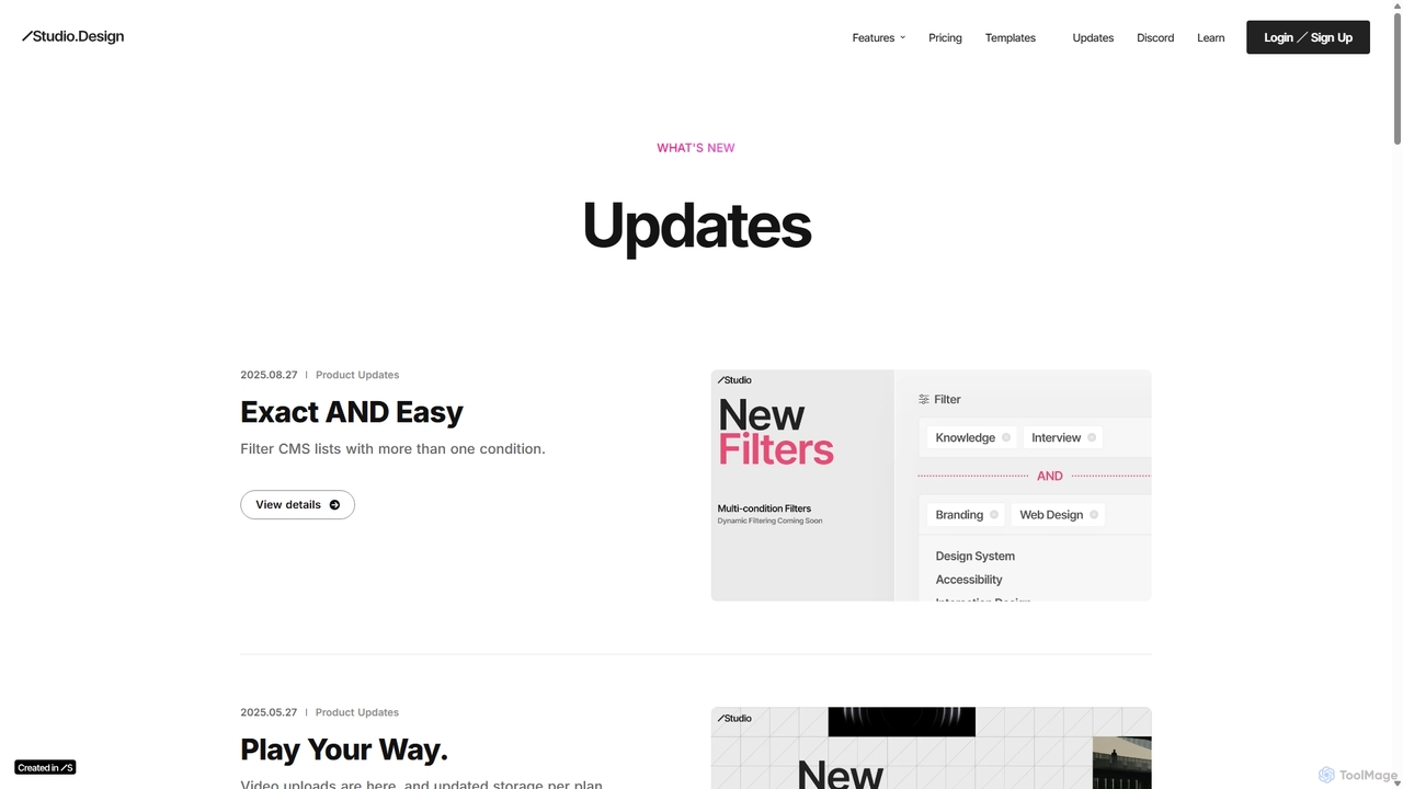 New in Studio.Design for Studio.Design